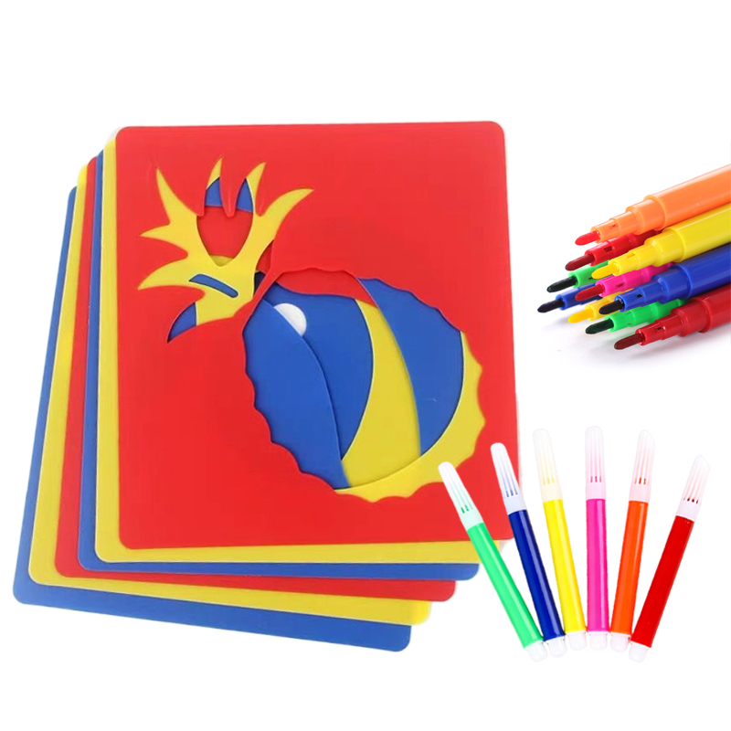 Painting Supplies - 10/20 ชิ้น แม่แบบภาพวาด ลายฉลุสำหรับวาดภาพ DIY ลายการ์ตูน
