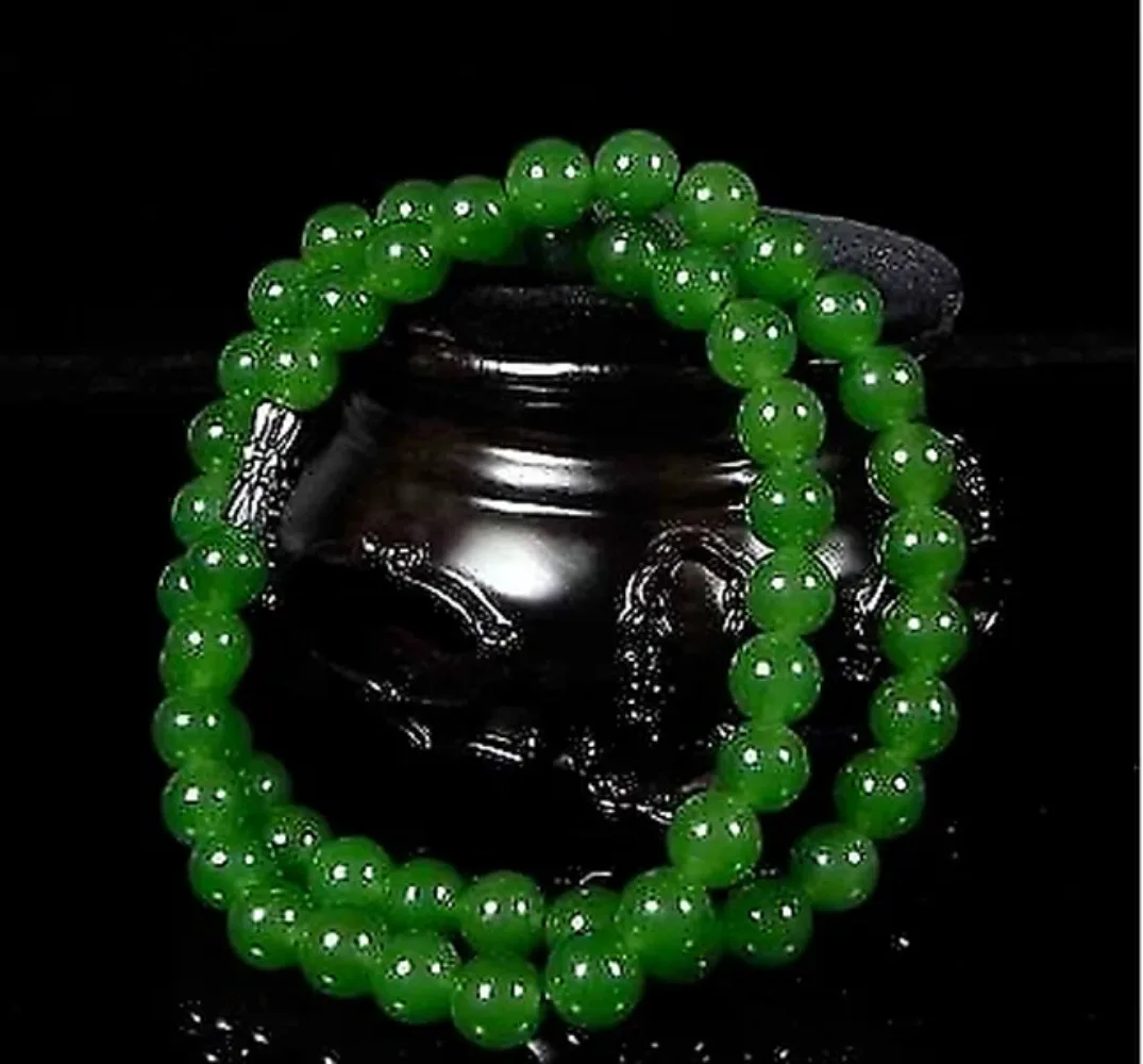 Beading - ของแท้สีเขียวธรรมชาติสร้อยคอลูกปัดจีน Jadeite เครื่องประดับแฟชั่น Charm อุปกรณ์เสริม Lucky