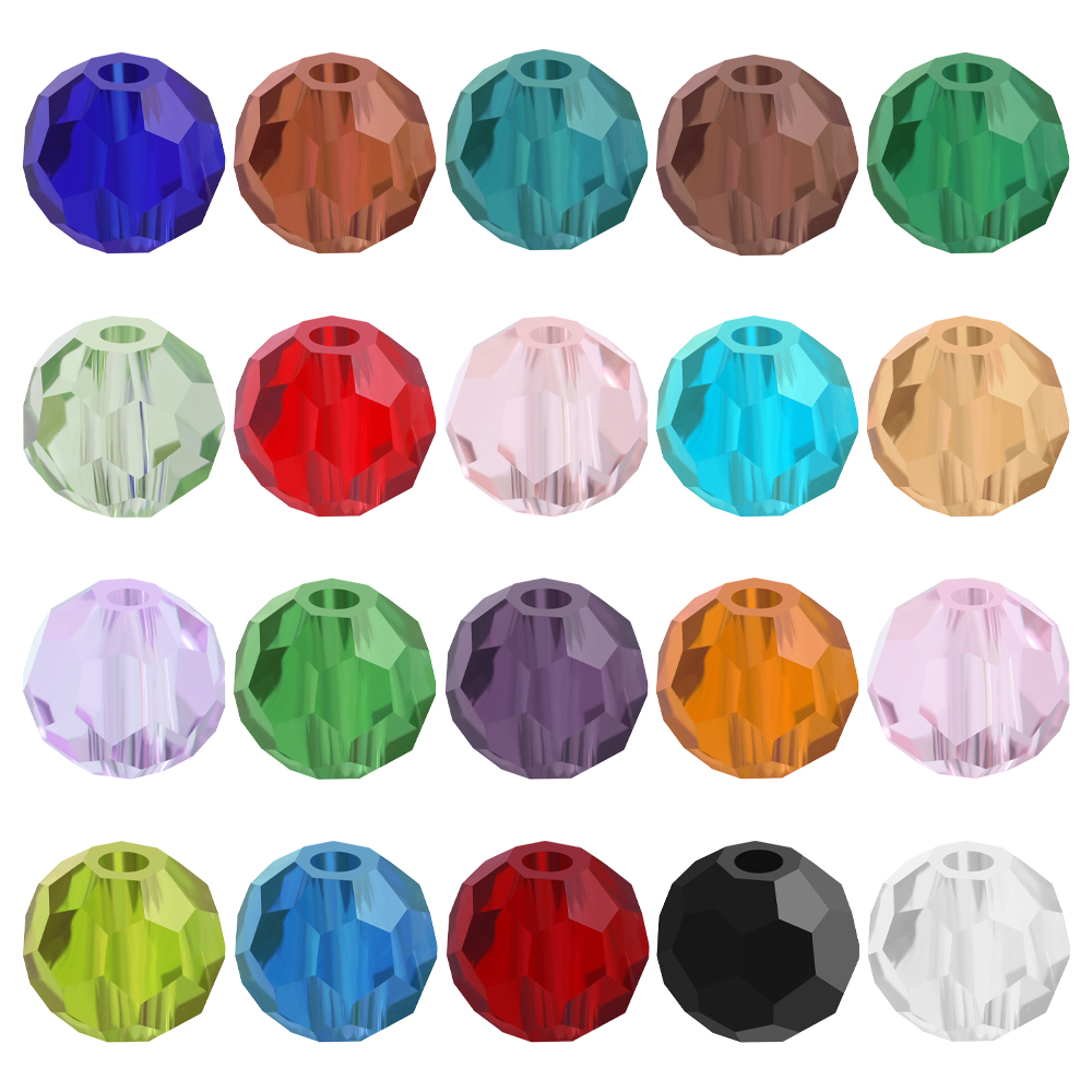 Glass Seed Beads 2Mm Jewelry Making - ลูกปัดแก้วคริสตัลทรงกลม 32 เหลี่ยม ขนาด 2 มม.