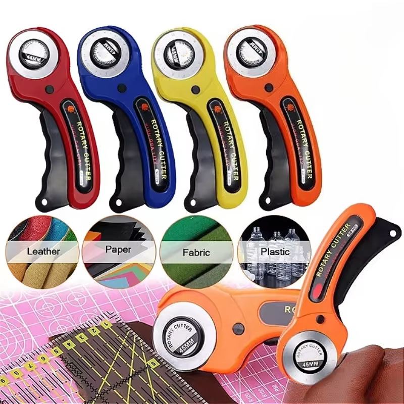 Rotary Cutter For Fabric 45Mm - มีดตัดผ้าแบบล้อหมุน 45 มม. มีดตัดหนัง กระดาษ ผ้า