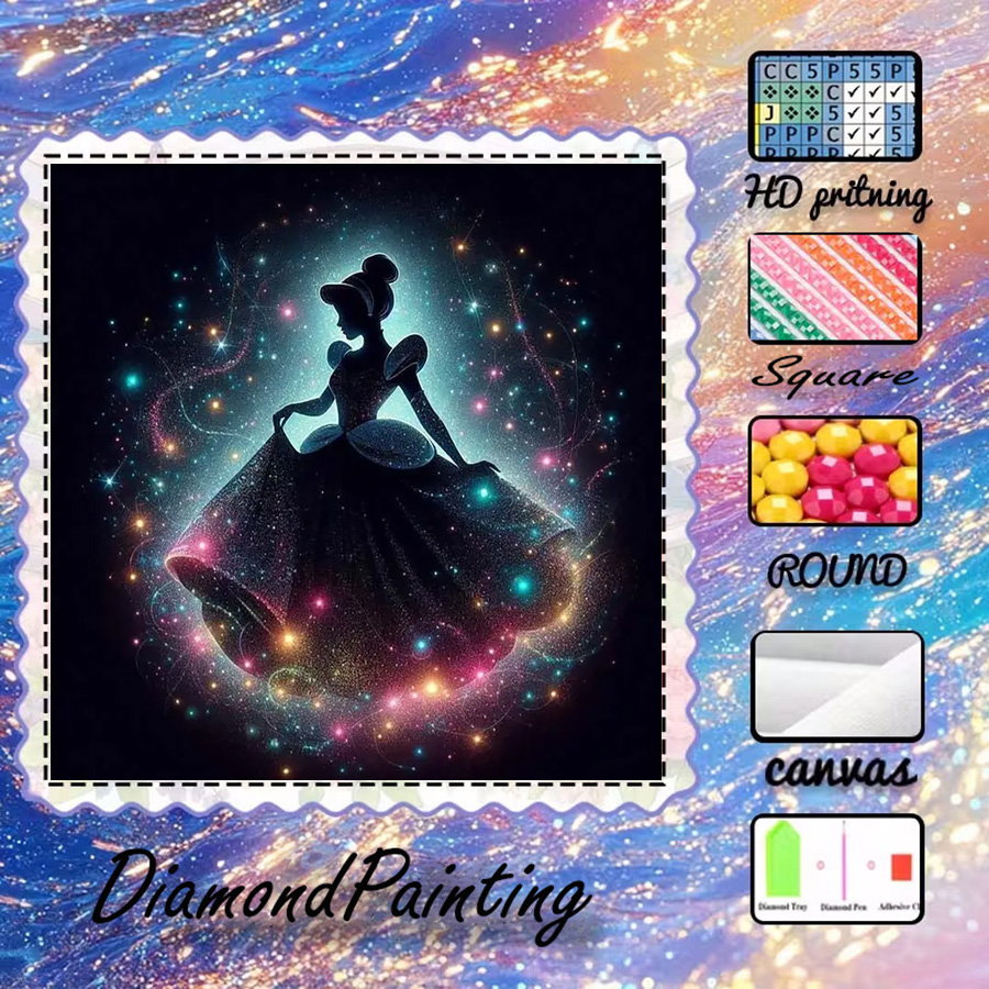 5D Diamond Painting Kit Full Drill - 1 ชิ้น - 5D-DIY - ผ้าฟล็อกกิ้ง