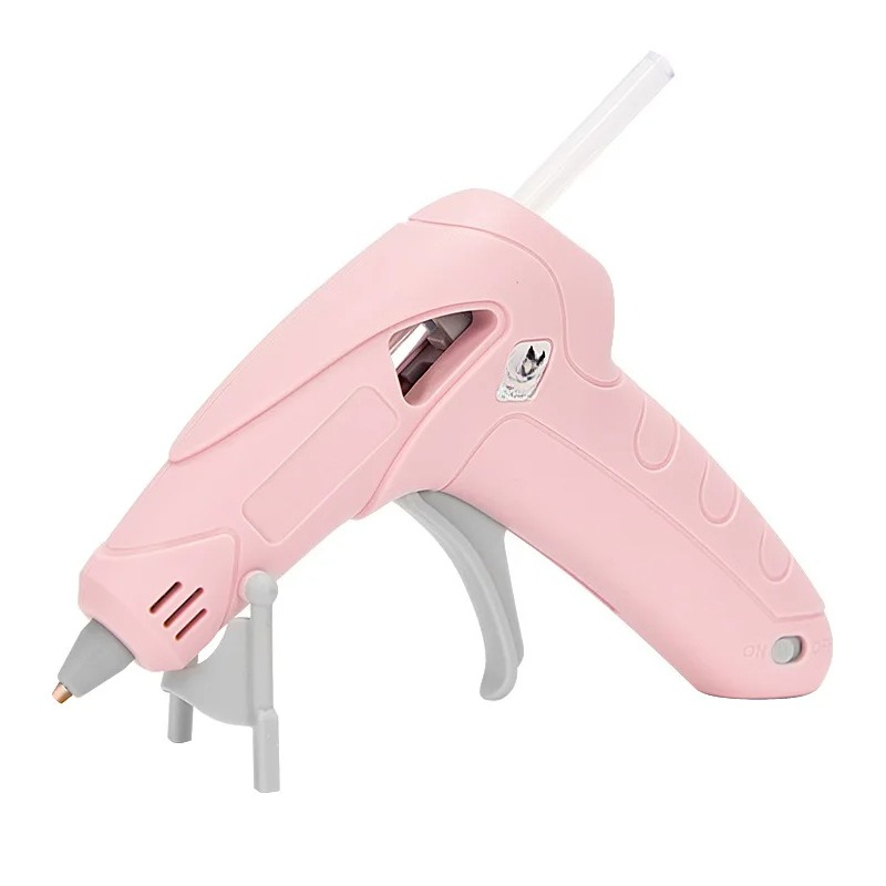 Hot Melt Glue Gun Cordless - ปืนกาวไฟฟ้าไร้สาย ชาร์จไฟได้ ชาร์จผ่านพอร์ต USB ป้องกันการรั่วซึม ร้อนเร็ว