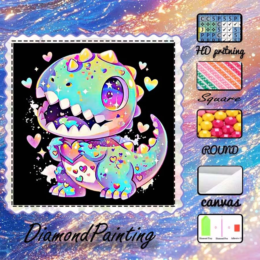 ผ้าฟล็อกกิ้ง 5D DIY 1 ชิ้น, ดอ - 5D Diamond Painting Kit Full Drill บทวิจารณ์และราคา