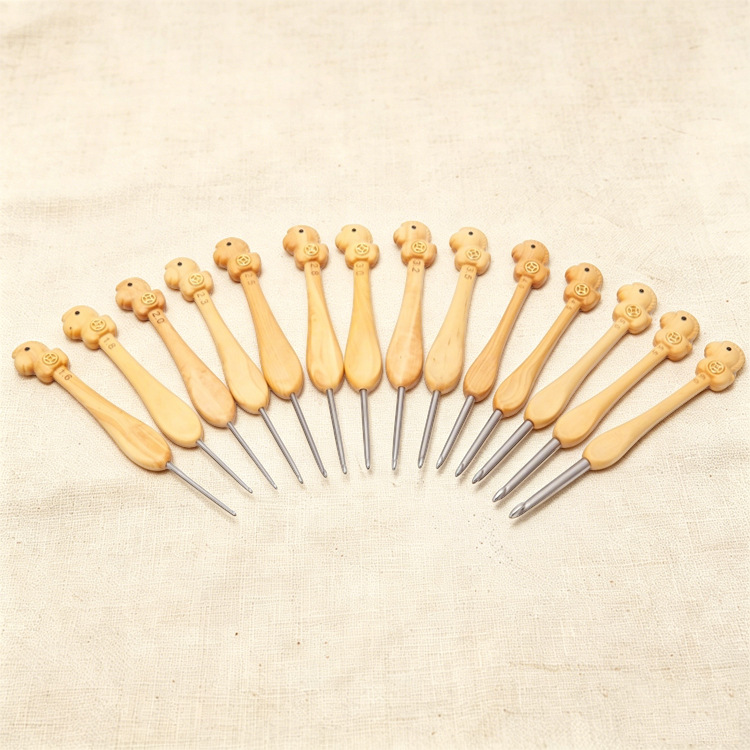 เข็มโครเชต์ไม้ Lucky Horse รุ่ - Wooden Crochet Hooks Ergonomic Handle บทวิจารณ์และราคา
