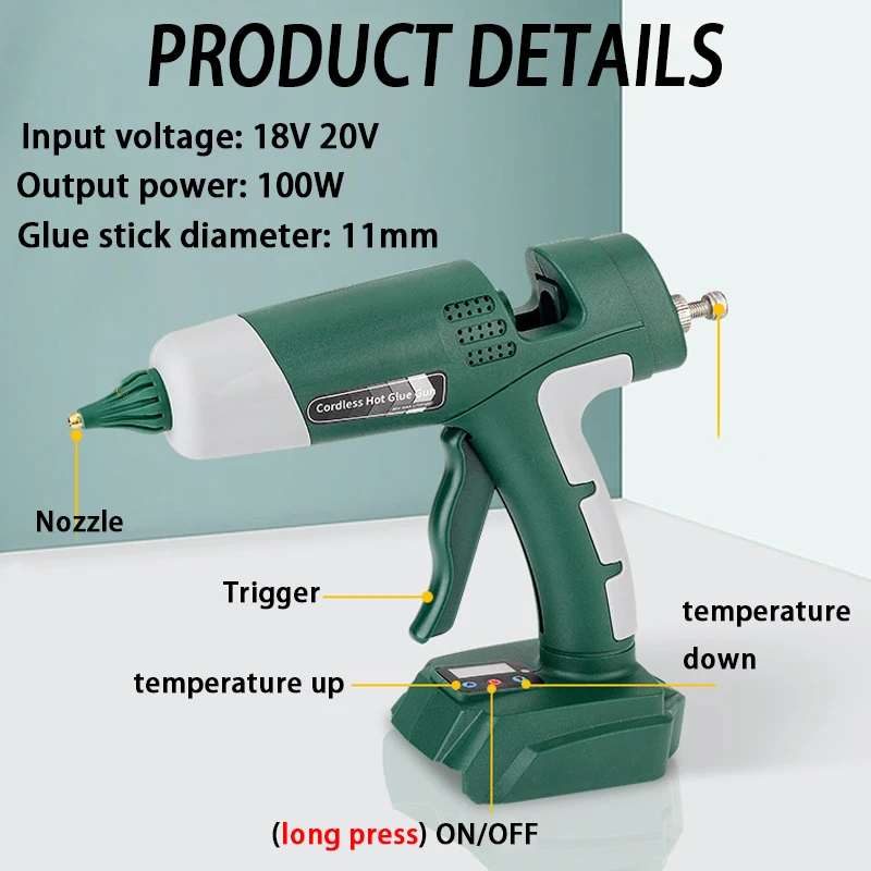 ปืนกาวร้อนไร้สาย 100W สำหรับแบ - Hot Melt Glue Gun Cordless บทวิจารณ์และราคา