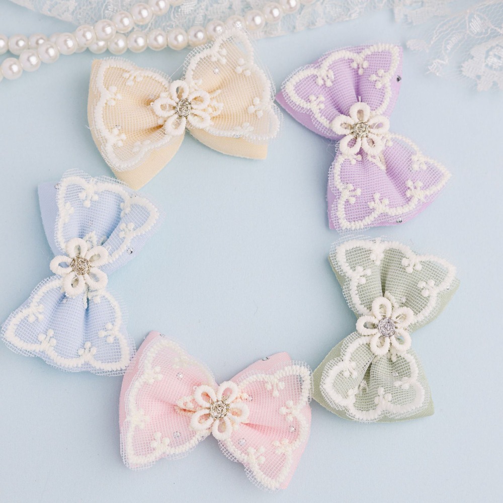10 ชิ้น ผ้าตาข่ายลูกไม้รูปโบว์ - Sewing บทวิจารณ์และราคา