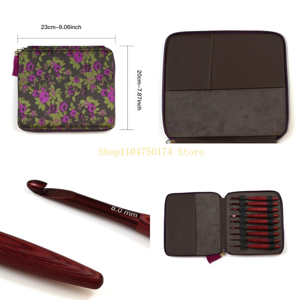 9ชิ้นด้ามไม้อลูมิเนียมโครเชต์ต - Wooden Crochet Hooks Ergonomic Handle บทวิจารณ์และราคา