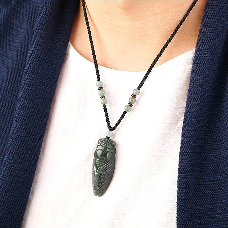หยกธรรมชาติHetian Cicadaลูกปัด - Beading บทวิจารณ์และราคา