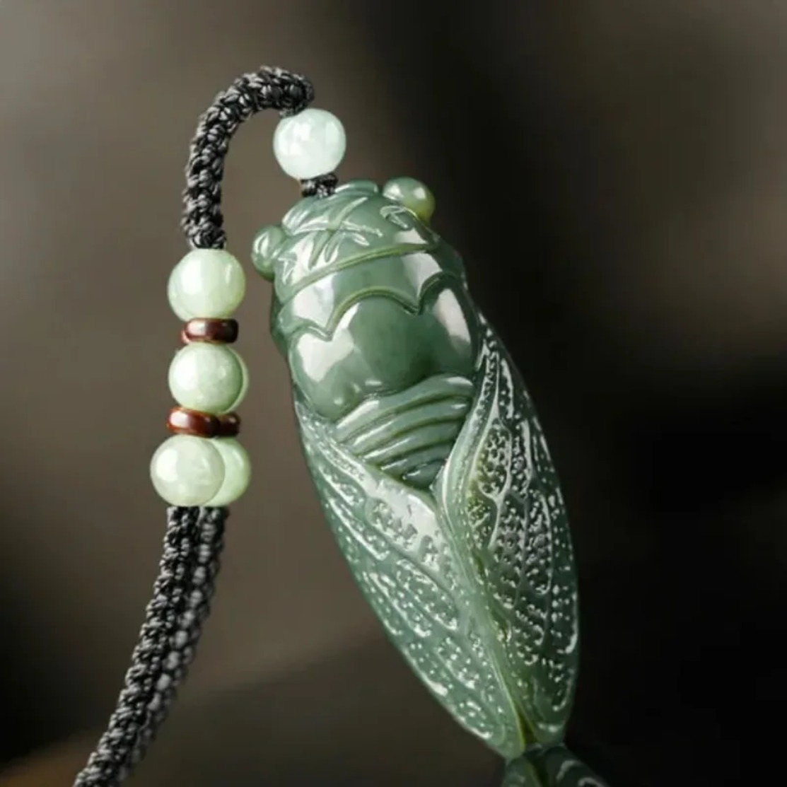 หยกธรรมชาติHetian Cicadaลูกปัด - Beading บทวิจารณ์และราคา