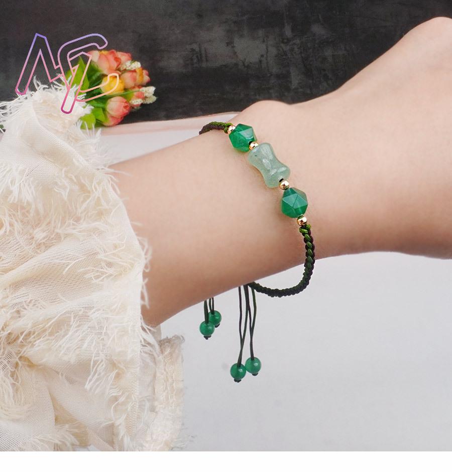 สร้อยข้อมือลูกปัดหยกธรรมชาติสี - Beading บทวิจารณ์และราคา
