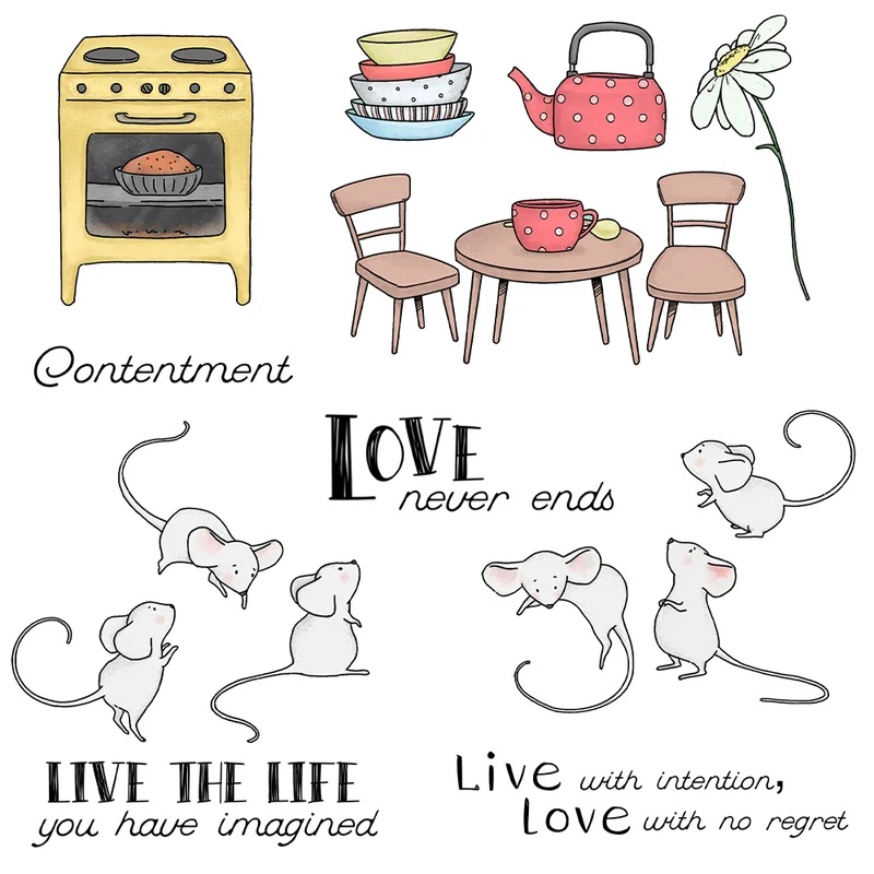 ซันคราฟท์ ลิตเติ้ลมัส&คิทเช่น  - Clear Silicone Stamps For Card Making บทวิจารณ์และราคา