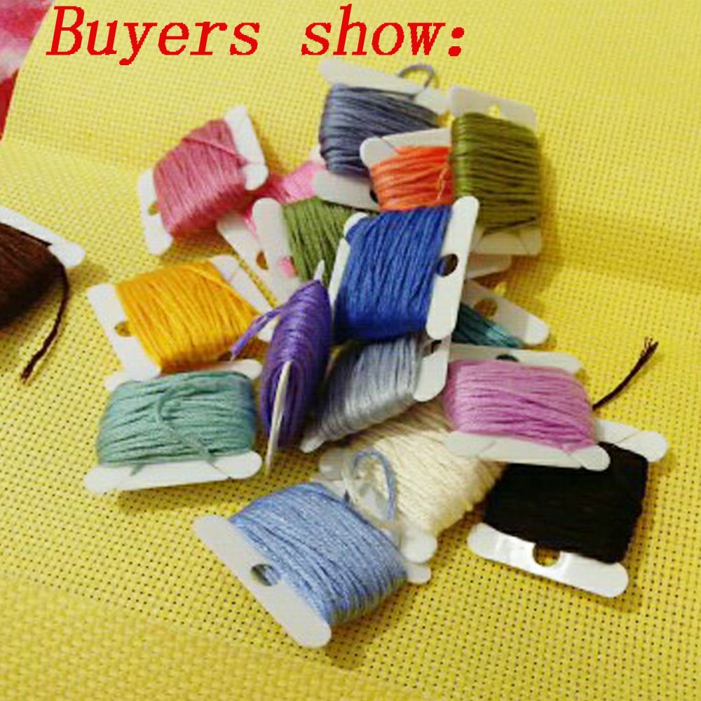 30 ชิ้นพลาสติกไหมขัดฟัน Bobbin - Cotton Embroidery Thread Skeins บทวิจารณ์และราคา
