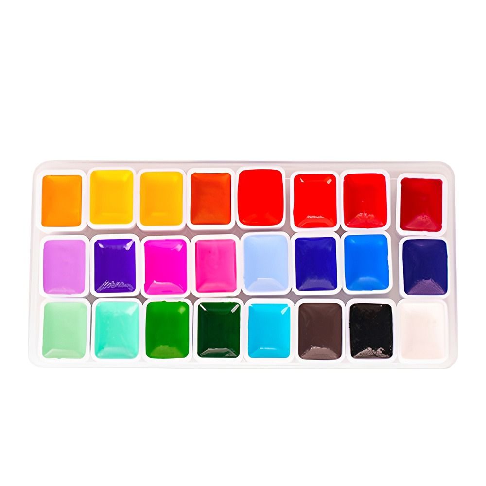 ชุดสีน้ำ 24 สี พลาสติก 1 มล. ต - Watercolor Paint Set Solid Pigment บทวิจารณ์และราคา