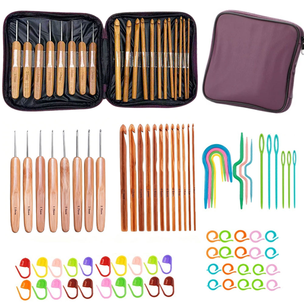 ชุดเข็มโครเชต์ไม้ไผ่ 74 ชิ้น พ - Craft Tools บทวิจารณ์และราคา