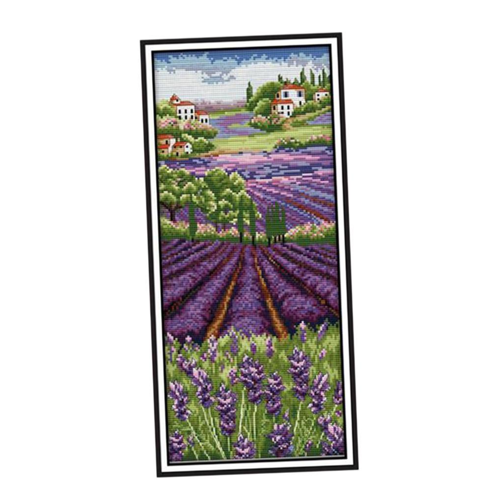 ชุดเย็บปักถักร้อยลายดอกลาเวนเด - Cross Stitch Stamped Kits Beginners บทวิจารณ์และราคา