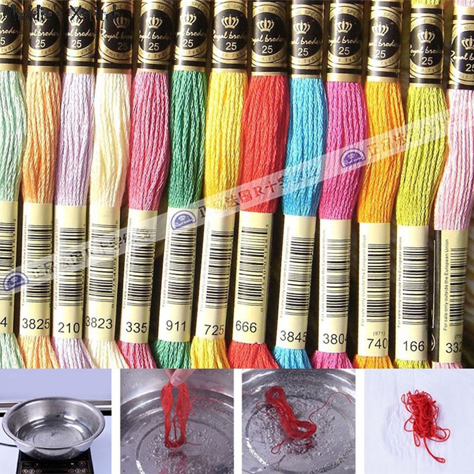 ชุดปักครอสสติช DIY 6702 ชุดปัก - Cotton Embroidery Thread Skeins บทวิจารณ์และราคา