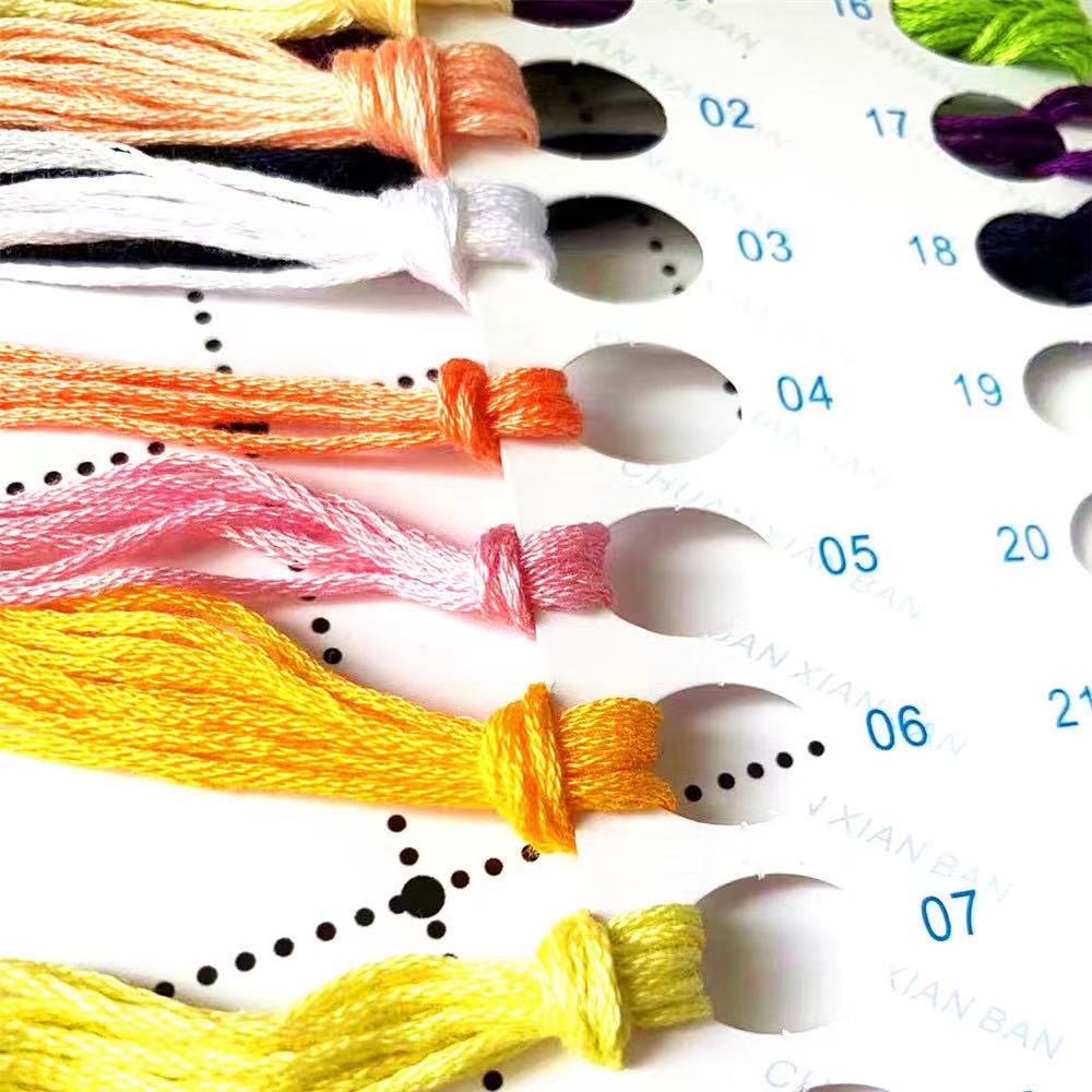 ชุดปักครอสสติช DIY 6702 ชุดปัก - Cotton Embroidery Thread Skeins บทวิจารณ์และราคา