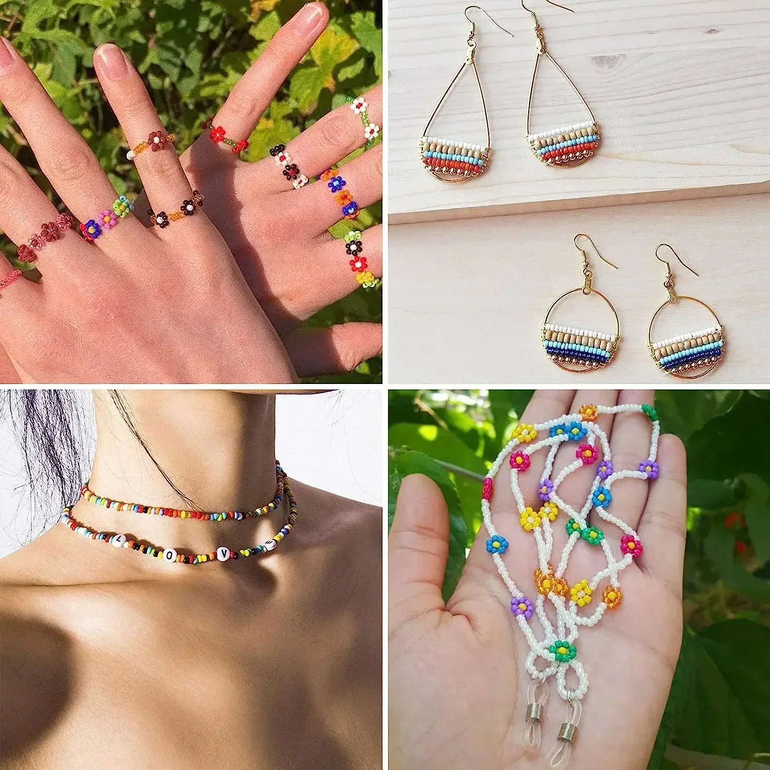 ลูกปัดแก้วสีเชกขนาด10ก. 2มม. 3 - Glass Seed Beads 2Mm Jewelry Making บทวิจารณ์และราคา
