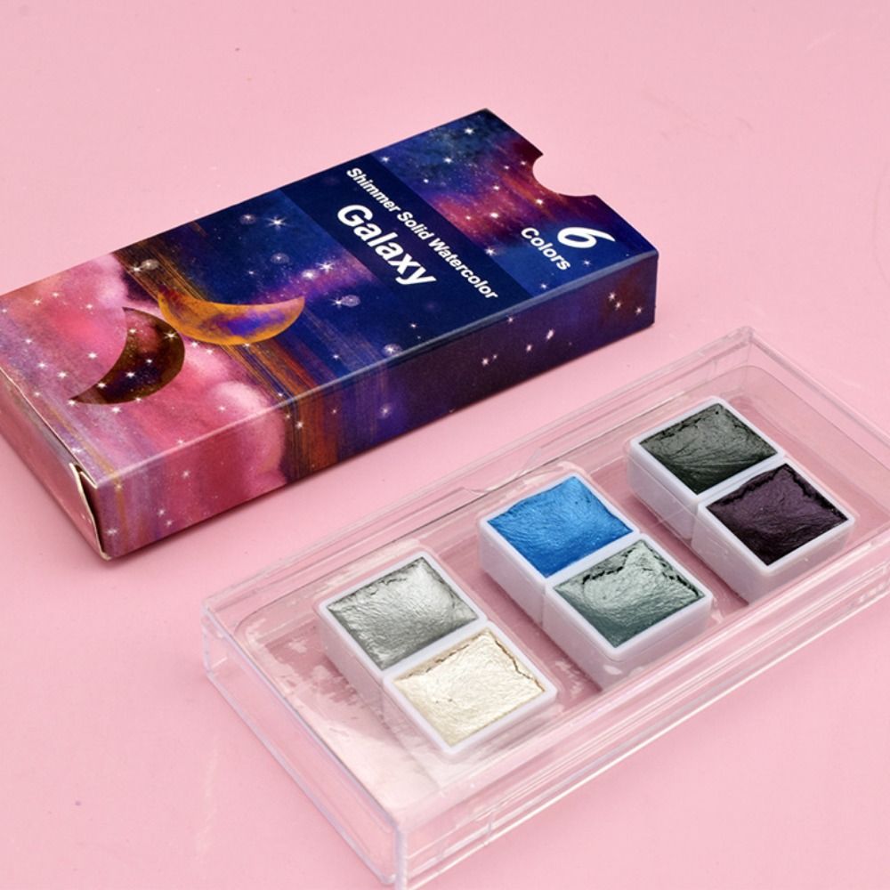 แบบพกพาสีน้ําชุด 6/12 สีกล่องพ - Watercolor Paint Set Solid Pigment บทวิจารณ์และราคา
