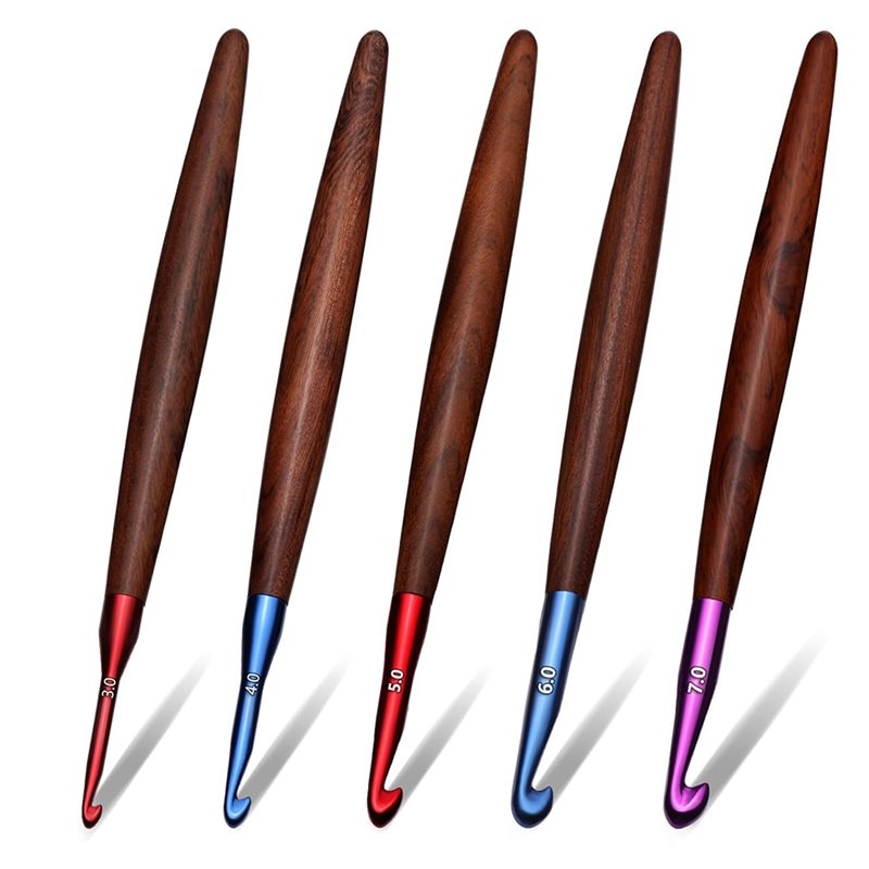 A59Z-ด้ามจับไม้ตามหลักสรีรศาสต - Wooden Crochet Hooks Ergonomic Handle บทวิจารณ์และราคา