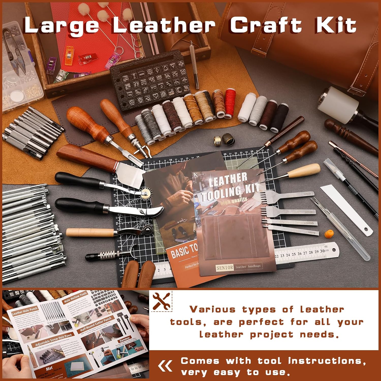 ชุดเครื่องมือหนัง ชุดอุปกรณ์งา - Craft Tools บทวิจารณ์และราคา