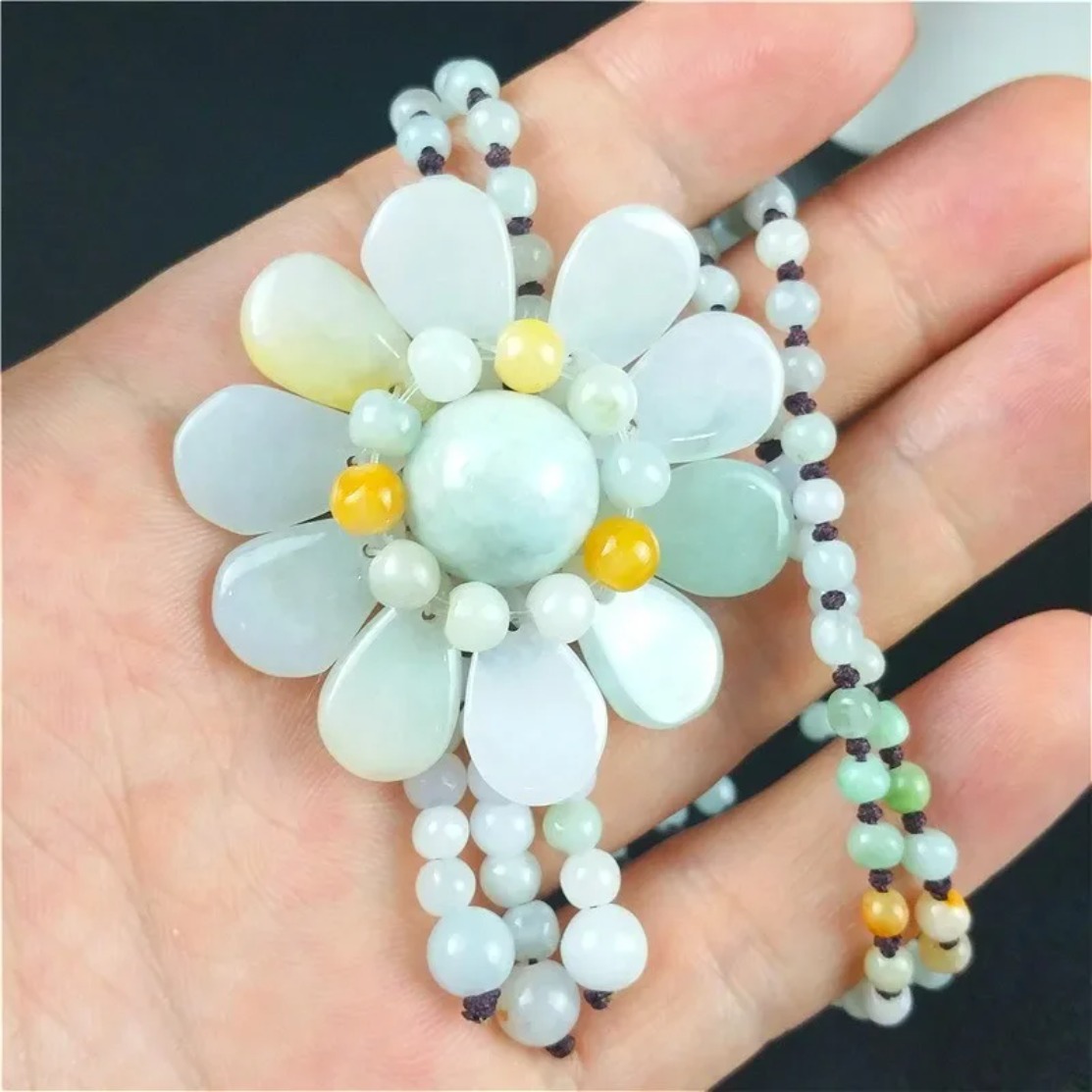 ได้รับการรับรองหยกพม่า Sunflow - Beading บทวิจารณ์และราคา