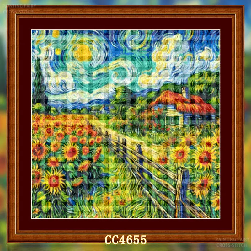 [[CC4656-ชุดงานปักครอสสติชลายฟ - Cross Stitch Stamped Kits Beginners บทวิจารณ์และราคา
