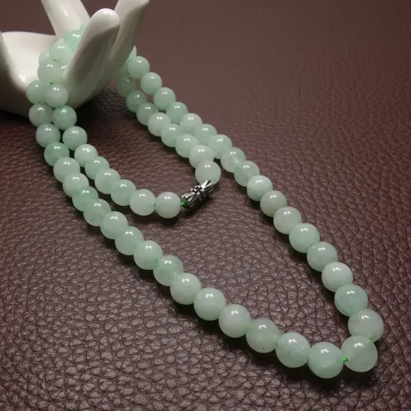 สร้อยคอลูกปัดหยกสีเขียว A ขนาด - Beading บทวิจารณ์และราคา