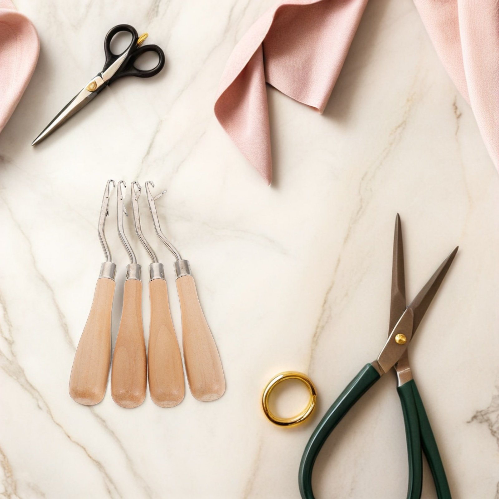 ชุดเข็มโครเชต์ 4 ชิ้น ด้ามจับไ - Wooden Crochet Hooks Ergonomic Handle บทวิจารณ์และราคา