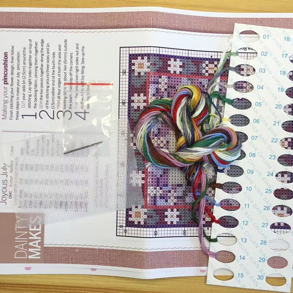 ZC184 ชุดปักครอสติส Cross-stit - Cotton Embroidery Thread Skeins บทวิจารณ์และราคา
