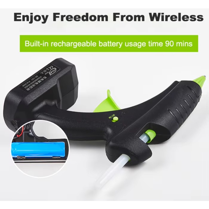 ปืนกาวร้อนไร้สาย 60W 12V แบบชา - Hot Melt Glue Gun Cordless บทวิจารณ์และราคา