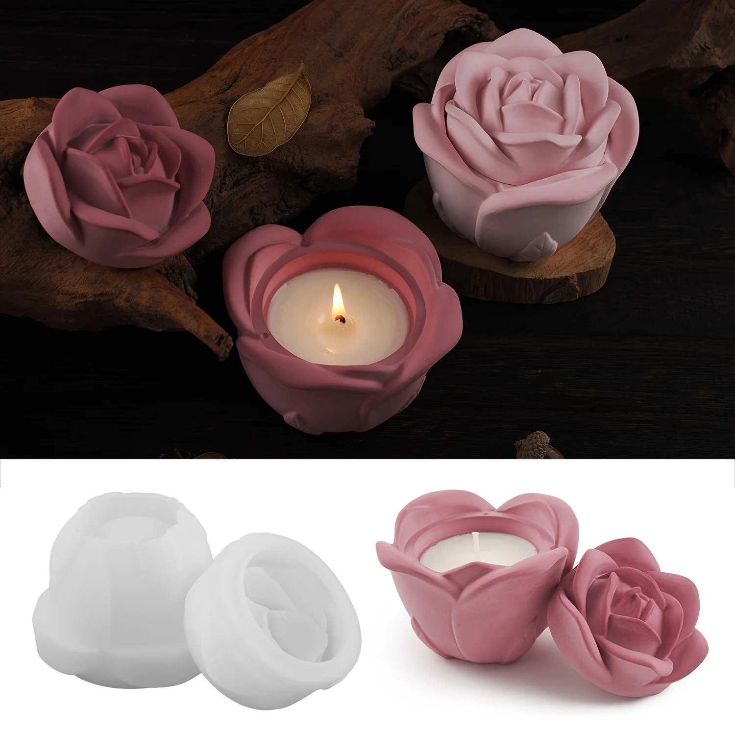 ชุดแม่พิมพ์ซิลิโคนรูปดอกกุหลาบ - Silicone Epoxy Resin Molds Set บทวิจารณ์และราคา