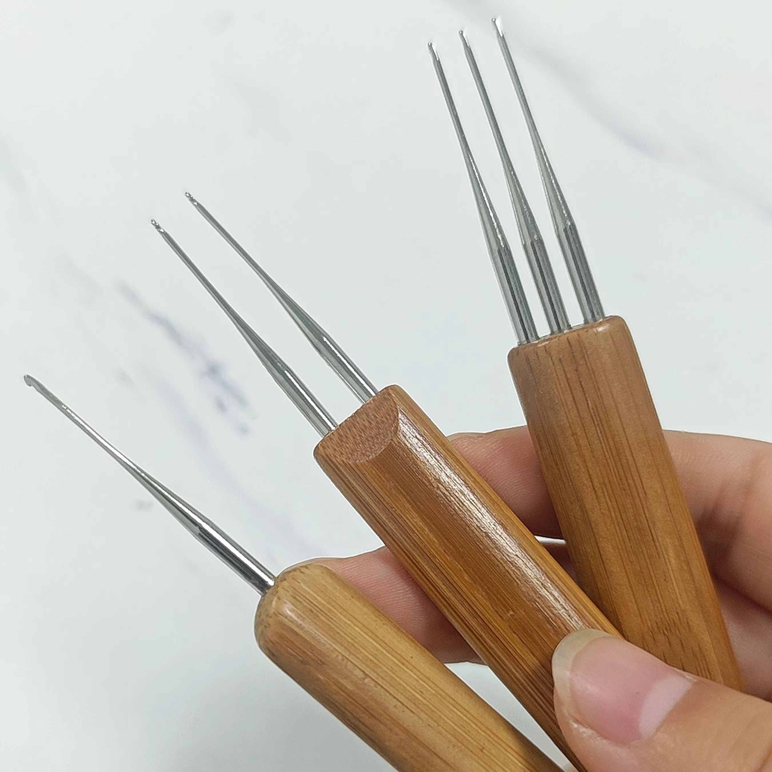 เข็มโครเชต์ตามหลักสรีรศาสตร์พร - Wooden Crochet Hooks Ergonomic Handle บทวิจารณ์และราคา