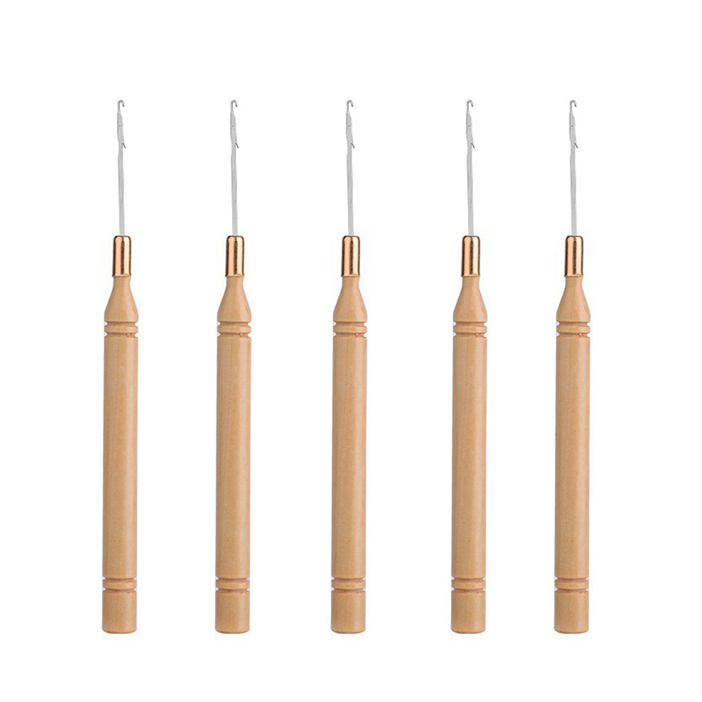 เข็มเกี่ยวต่อผมด้ามไม้ตามหลักส - Wooden Crochet Hooks Ergonomic Handle บทวิจารณ์และราคา