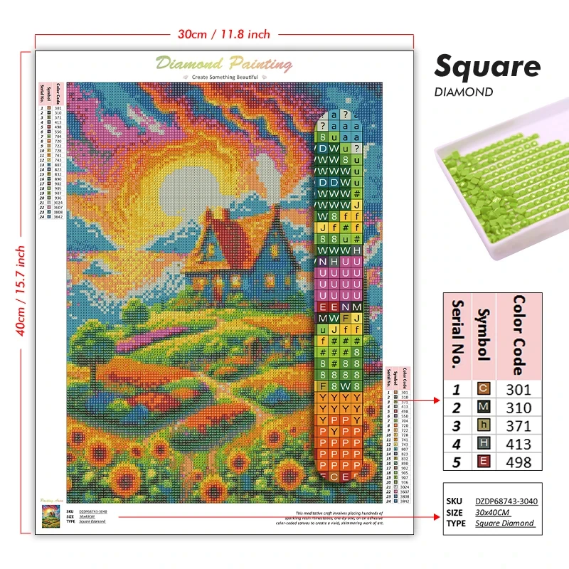 ชุดอุปกรณ์งานปักเพชร 5D DIY ลา - 5D Diamond Painting Kit Full Drill บทวิจารณ์และราคา