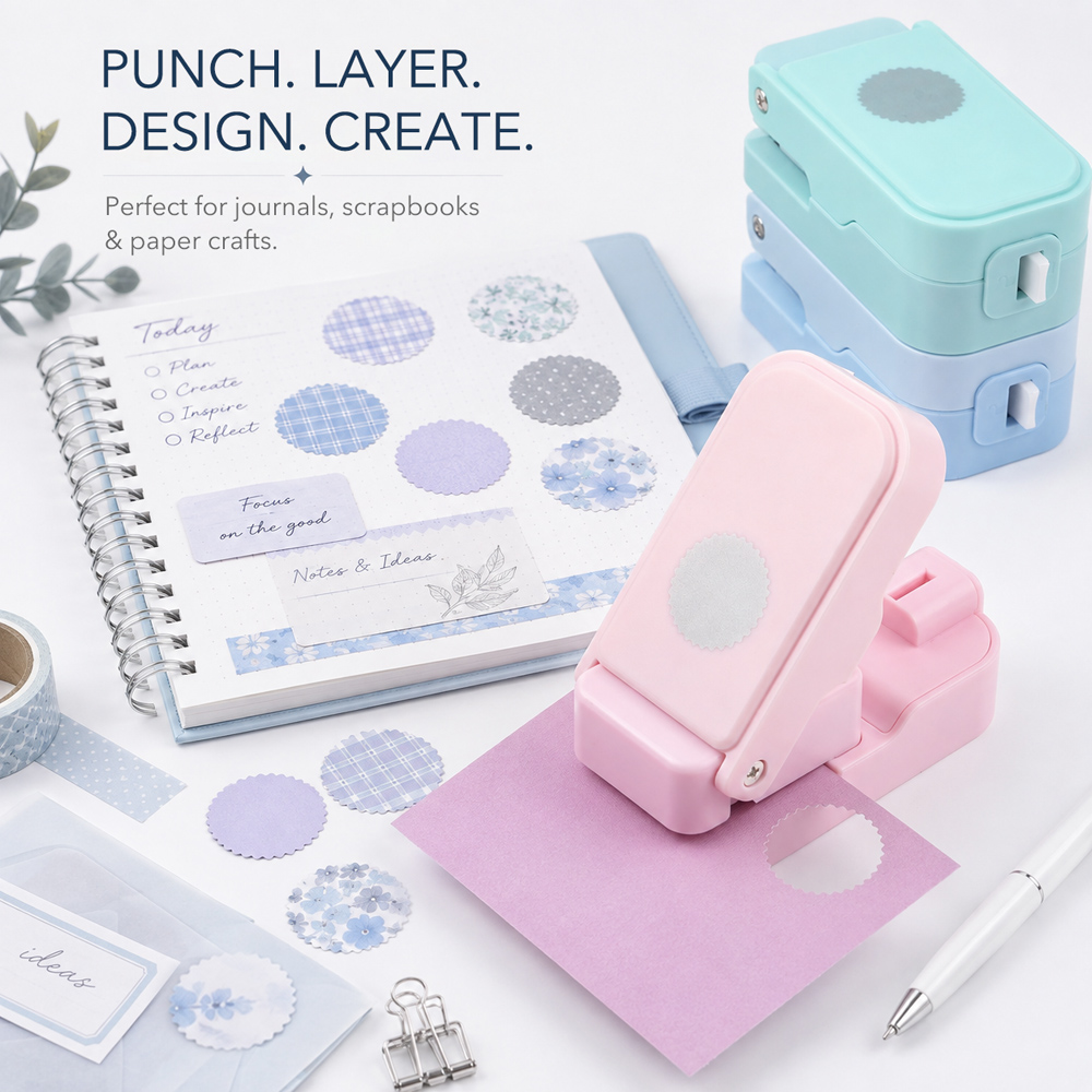 เครื่องเจาะกระดาษวงกลมลายแสตมป - Scrapbooking บทวิจารณ์และราคา