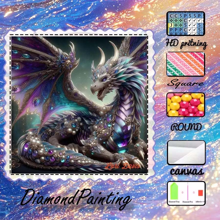 ผ้าฟล็อกกิ้ง 5D DIY 1 ชิ้น, ดอ - 5D Diamond Painting Kit Full Drill บทวิจารณ์และราคา