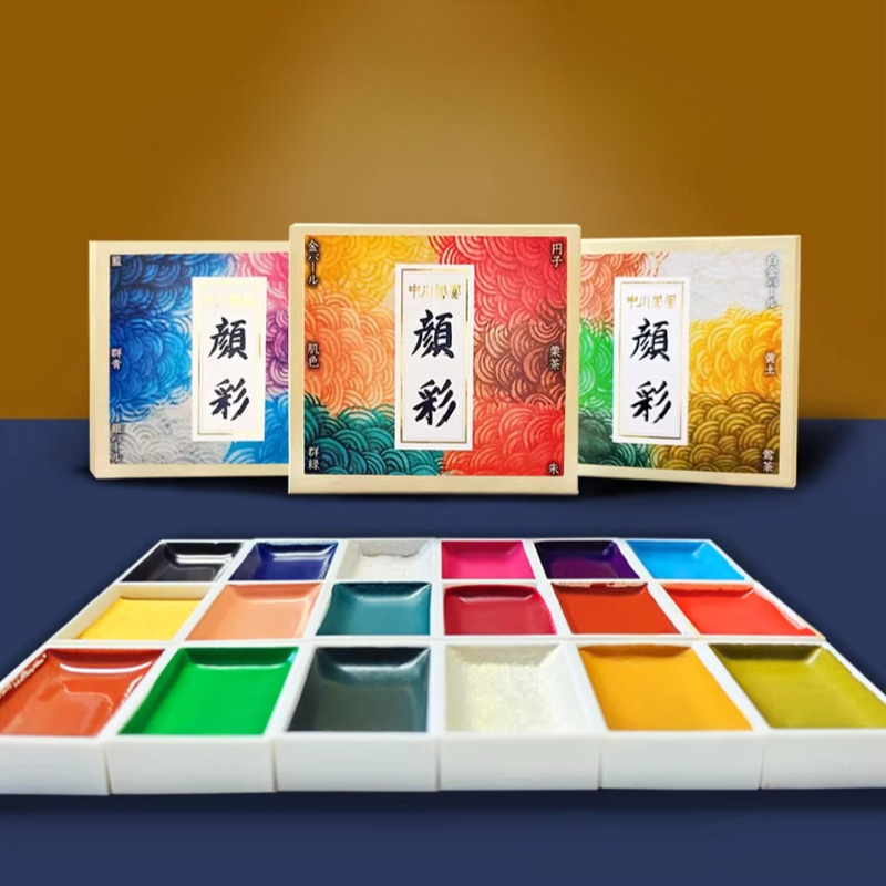 ชุดสีน้ำแบบแข็งของญี่ปุ่น สีแร - Watercolor Paint Set Solid Pigment บทวิจารณ์และราคา