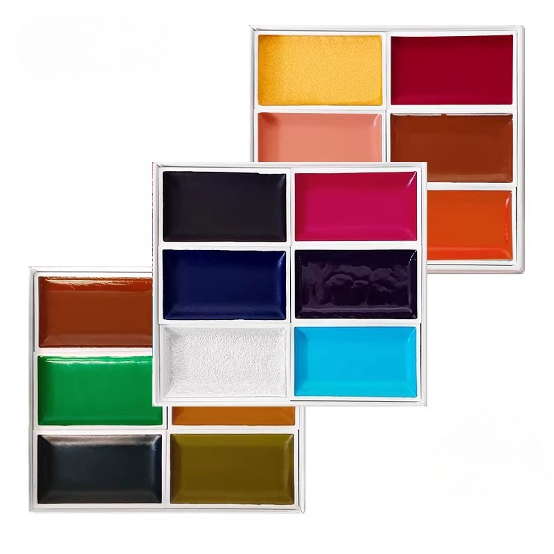 ชุดสีน้ำแบบแข็งของญี่ปุ่น สีแร - Watercolor Paint Set Solid Pigment บทวิจารณ์และราคา