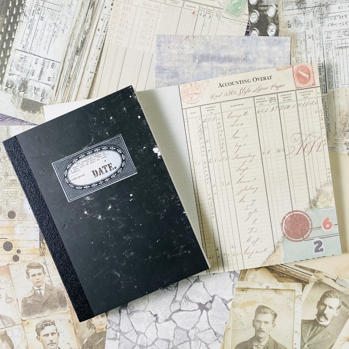 ชุดกระดาษสมุดภาพวินเทจ 100 แผ่ - Vintage Junk Journal Scrapbooking Paper บทวิจารณ์และราคา