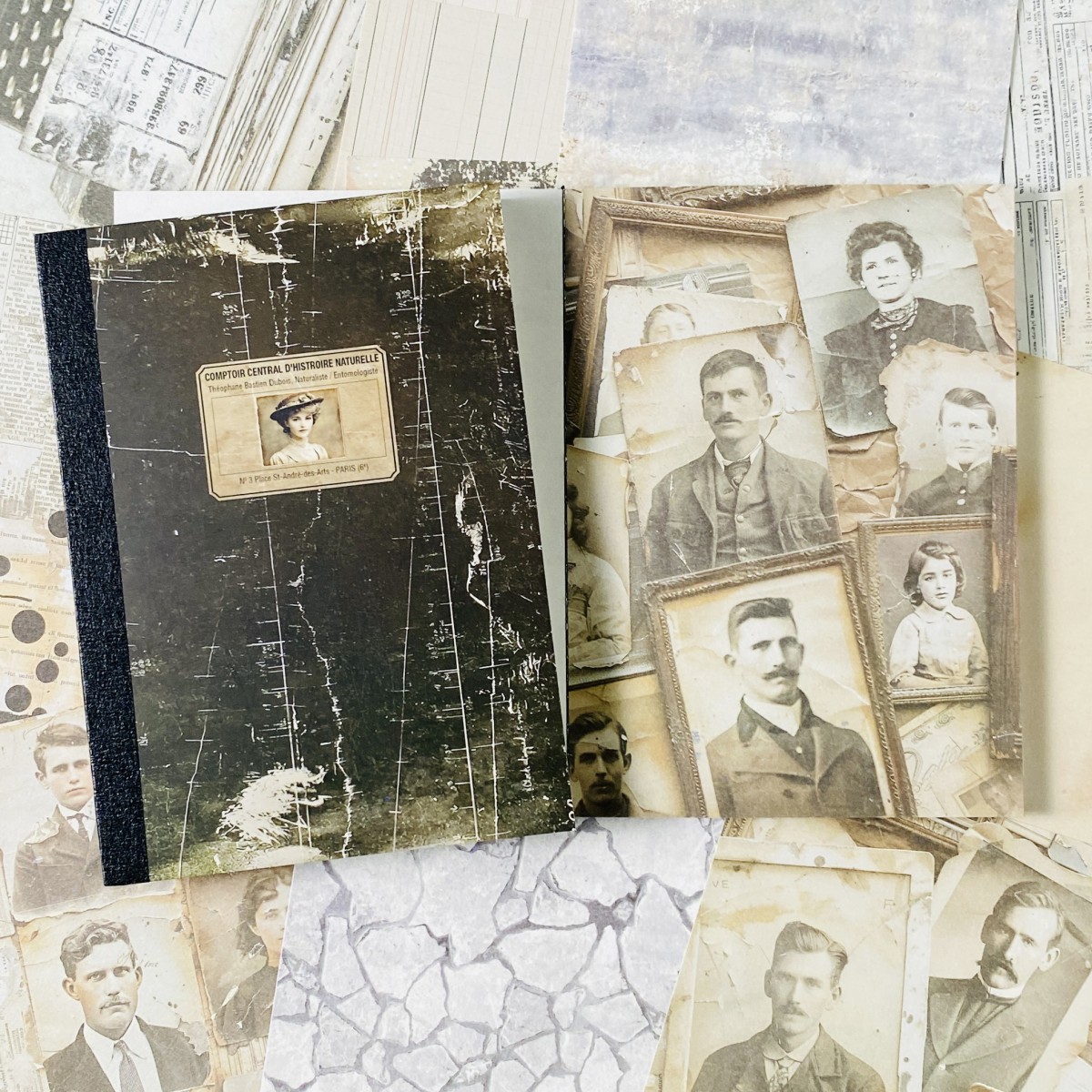 ชุดกระดาษสมุดภาพวินเทจ 100 แผ่ - Vintage Junk Journal Scrapbooking Paper บทวิจารณ์และราคา
