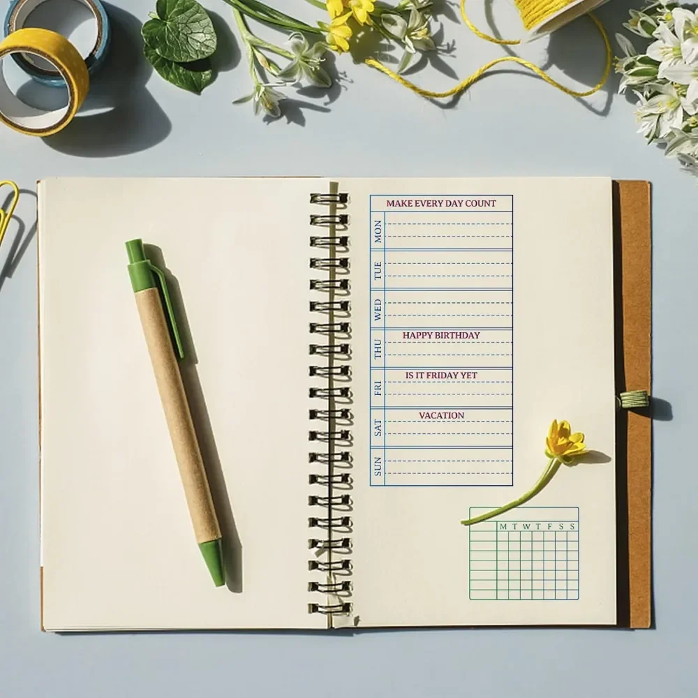 Weekly Plan ล้างแสตมป์ปฏิทินตา - Clear Silicone Stamps For Card Making บทวิจารณ์และราคา