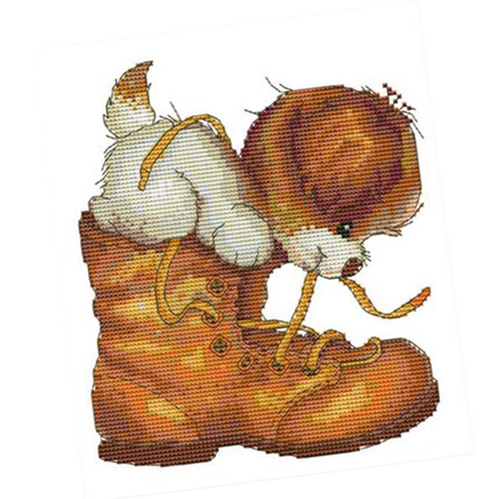 ชุดเย็บปักถักร้อยลายสัตว์แบบสำ - Cross Stitch Stamped Kits Beginners บทวิจารณ์และราคา