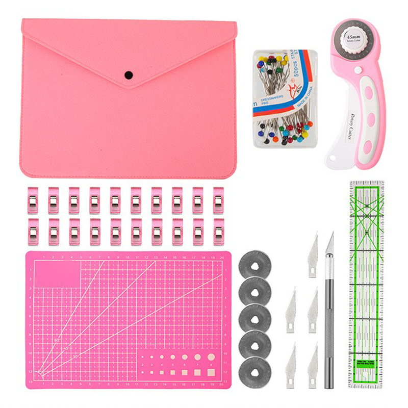 โรตารี่ชุดตัดสีชมพู-ชุดเย็บผ้า - Rotary Cutter For Fabric 45Mm บทวิจารณ์และราคา